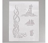 efco - Stencil Marittima/4 Designs DIN, Plastica, Trasparente, a 5