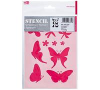 Efco Stencil per Decorazioni a Forma di Farfalla, 11 Motivi Differenti, in plastica, Trasparenti, Formato A5
