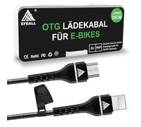 EFEALL Cavo di ricarica per e-bike iOS per Bosch Intuvia, Kiox, Nyon (alt), 35 cm, Micro USB B a iOS, per computer da bicicletta, funzione di ricarica OTG, cavo di ricarica Bosch per