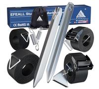 EFEALL Storm - Set di cinghie per tenda da sole a C, kit di fissaggio per tenda da sole per camper con guida di tubazioni, kit di cinghie laterali per tende da sole per Fiamma/Thule Omnistor/altri