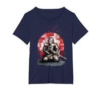 EFEMBE Art - Bushido Kendo Warior T-Shirt Uomo Donna Bambino Maglietta, Donna Plus-Size, Navy, 2X