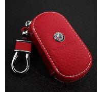 EFEMIR Portachiavi in Pelle per Auto Telecomando FOB Custodia Protettiva Portachiavi Decorazione Accessori per Alfa Romeo Mito Giulietta 159 GTA,Normal-Rot