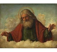EfeMir Stampa Vintage Stampe D'Epoca Dipinti famosi Dio Padre di Battista Cima Da Conegliano per l'arredamento del soggiorno 60x90cm