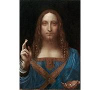 EfeMir Stampa Vintage Stampe D'Epoca Dipinti famosi Salvator Mundi di Leonardo Da Vinci per l'arredamento del soggiorno 60x90cm