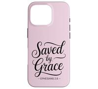 Efesini 2:8 Salvati per grazia Bibbia Versetto cristiano Custodia per iPhone 16 Pro