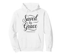 Efesini 2:8 Salvati per Grazia Bibbia Versetto Cristiano Felpa con Cappuccio