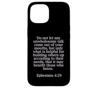Efesini 4:29 Citazioni bibliche per i cristiani Custodia per iPhone 15