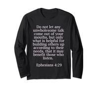 Efesini 4:29 Citazioni bibliche per i cristiani Maglia a Manica