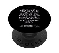 Efesini 4:29 Citazioni bibliche per i cristiani PopSockets PopGrip Adesivo