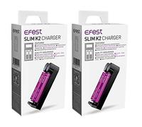 Efest Slim K2 - Caricatore multiplo (batterie non incluse) per 18650 10440 14500 16340 17340 18350 18490 18500 26500 26650 20700 21700