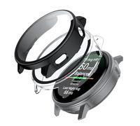 Effcotuo 2 Pezzi Clear Cover per Garmin Venu 4 45MM con Pellicola Protettiva,Custodia Rigida PC Protettiva in Vetro Temperato,Anti-Caduta Alta Sensibilità