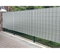 EFFE Telo Privacy occhiellato Grigio RAL7040 in PVC 90cm x 6mt con Corda
