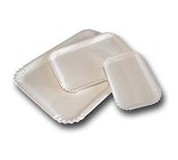 Effe2cart Vassoio in Cartone Bianco per Pasta e Dolci cm 17x25 - Conf. 100 pz