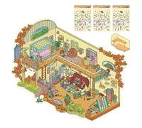 Effect House Sticker Set, Cartoon Miniature Scene, Adorable Multifunctional Decorative Stickers, Cute Sticker Scenes for Creativity and Fine Motor Skill Development, Kids