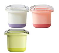 Effective Freezers Trays for Slush Storage 3 Piece Set Spill Resistant Design for Creative Drink Accessories Multiple Flavor Sorting Ice Trays