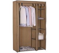 EffeDecor Armadio Guardaroba Pieghevole in Acciaio e Tnt Design Moderno | Armadio Salvaspazio Multiuso da Campeggio,Camera da Letto,Ripostiglio,Cameretta con Asta Portagrucce e Ripiani 110x46xH175 cm