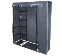 EffeDecor Armadio Guardaroba Pieghevole Salvaspazio 8 Ripiani Moderno | Armadio Multiuso in Acciaio e Tnt da Campeggio,Ripostiglio,Camera da Letto,Cameretta Traspirante 141x45xh167 cm
