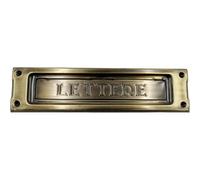 EffeDecor Buca per lettere in Ottone Stampato Sportello con Molla di Richiamo Feritoia Cassetta Postale Design Moderno (Bronzata)