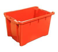 EffeDecor Cassetta in PVC Impilabile Chiusa per Alimenti Ideale per Raccolta Frutti Vendemmia Olive Sovrapponibile ed Inseribile Rossa 56x35x31 cm (10)