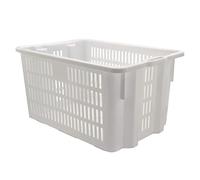 EffeDecor Cesta per Pane Cassa in Plastica Traforata Sovrapponibile ed Impilabile con Manici Ideale per Conservare Alimenti,Pane Varie Dimensioni Made in Italy (65 LT - 62x44xH33 cm)