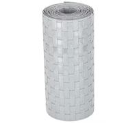 EffeDecor Fasce Oscuranti Stuoia Frangivista in Polietilene Rattan H19 cm Rete Rotolo Per Recinzioni,Cancelli,Ringhiere,Balconi o Giardino con 2 Clips Fissaggio Inclusi (Bianco)