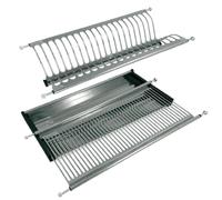 EffeDecor - Kit Scolapiatti da Incasso in Acciaio Inox Design 56/76/86 cm con At