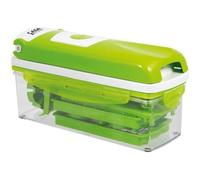 EffeDecor Mandolina Affetta Verdure Manuale Multifunzione Set da 10PZ con Contenitore in Plastica Coperchio Autopulente Ideale per Verdura,Frutta Lavabile