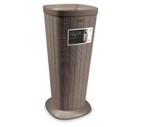 EffeDecor Porta Ombrelli in Plastica per Interno Esterno 25,5x25,5xH 57 cm Design Moderno con Finitura Rattan Ideale per Ingresso,Casa,Negozio Ufficio (Tortora)