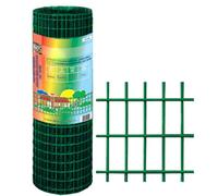EffeDecor Rete Recinzione Elettrosaldata Metallica Plastificata Verde in Rotolo 25MT Maglia 75x50 mm Ideale per Recinzioni Abitazioni,Orto,Serre H80/100/120/150/183/200 cm (Verde, H 80 cm)