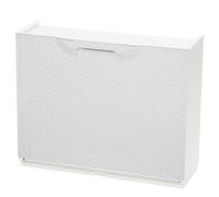 EffeDecor Scarpiera Modulare Componibile in Plastica Antiurto Design Moderno Impilabile Predisposta per Fissaggio Laterale e Parete Ideale per Interno o Esterno Made in Italy (Rattan Bianco, 1 Anta)