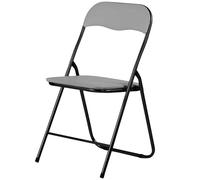 EffeDecor Sedia Pieghevole 6PZ in Metallo con Rivestimento Bouclè Sedie Salvaspazio Ripieghevole Imbottita Design Moderno Ideale per Casa,Cucina Ambienti Interni 44,5x45x79 cm (Grigio Chiaro)