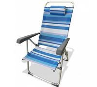 EffeDecor Sedia Sdraio Pieghevole Spiaggina Struttura in Alluminio e Tessuto Textilene 3x1 con Braccioli e Cuscini Portata Max 100Kg Ideale per Campeggio,Mare,Giardino,Balcone Colori Assortiti