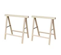 EffeDecor - Set 2 Pz Cavalletti in legno di Abete pieghevole 75x75 cm color Naturale per Fai da Te,hobbistica e uso industriale