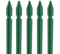 EffeDecor Set 5 Pezzi Paletto Recinzione a T in Acciaio Plastificato Verde per Rete Recinzioni Metalliche 100/125/150/175/200 cm Robusto e Anticorrosione Made in Italy (Verde, H 100 cm)