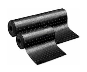 EffeDecor Tappeto Gomma Bullonato Antiscivolo 100/200 cm Copri Pavimento Gommato Impermeabile Ideale per Garage,Bancone,Palestra,Pavimenti,Pedana Spessore 1 mm (2x25 Metri)