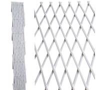 EffeDecor Traliccio Estensibile in PVC Rinforzato Bianco Ideale per Fiori,Piante,Rampicanti da Esterno Decorazione Da Parete per Terrazza Giardino Veranda Balcone (Bianco, 4x1 MT)