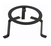 EffeDecor Treppiedi per Camino Caminetto in Acciaio Piatto Design Moderno a Forma Circolare (30 x H14CM)