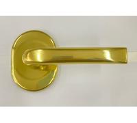 effedielle Kit manigli mostrina corta forma ovale mm.86x62 maniglieria per porta blindata sicurezza ATRA-DIERRE finitura ORO LUCIDO