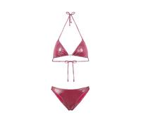 Effek Bikini Triangolo con Slip Americano Fisso Jersey Laminato Fuxia Donna S
