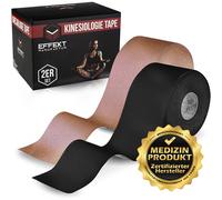 Effekt Manufaktur Nastro Kinesiologico - 500 x 5 cm - in nero e beige