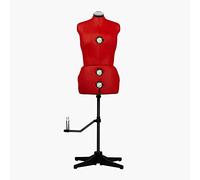 EFFEKTIV - Manichino Sartoriale Donna Regolabile in Altezza, Busto Ergonomico con Fissatori di Taglia, 13 Regolazioni, Taglia L - XXL (44-52 EURO), Rosso