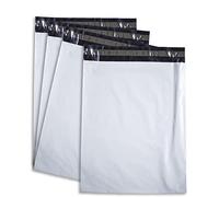 effektivo 100 buste per spedizioni in plastica, autoadesive, 35 x 45 cm, colore: bianco