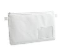 effektivo Portafogli colorato con zip e finestra, in ecopelle, colore bianco, adatto per documenti fino a DIN A5