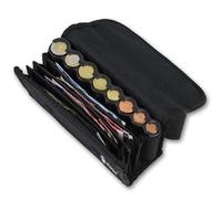 effektivo Portafoglio con dispenser di monete e tracolla per cameriere con euro, nero