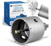Effektwerk Punta per carotaggio da 82 mm, Kit sega a tazza per muratura in calcestruzzo, mattoni e pietra, Punta circolare cava con punta centrale in metallo duro e gambo SDS Plus