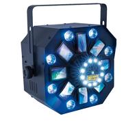 Effetto Luce 4 in 1, LED RGBUV, Derby, Strobe, Laser, Showtec 43173