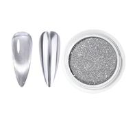 Effetto Specchio Cromo Per Unghie - Polvere Di Pigmento Per Unghie Lucida, Glitter Per Unghie Scintillanti | Forniture Su Unghie Per Ragazze, Idee Per La Decorazione Per Manicure,