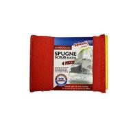 EffeZeta Set 4 spugne scrub multicolor per cucina