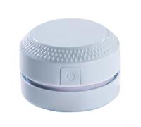 Efficace mini aspirapolvere ricaricabile tramite USB, per una pulizia rapida di briciole e perline, funzionamento silenzioso per un uso discreto (blu)