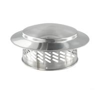 Efficace parapioggia in acciaio inox per prevenire l'accumulo di umidità nelle prese d'aria (200 mm)